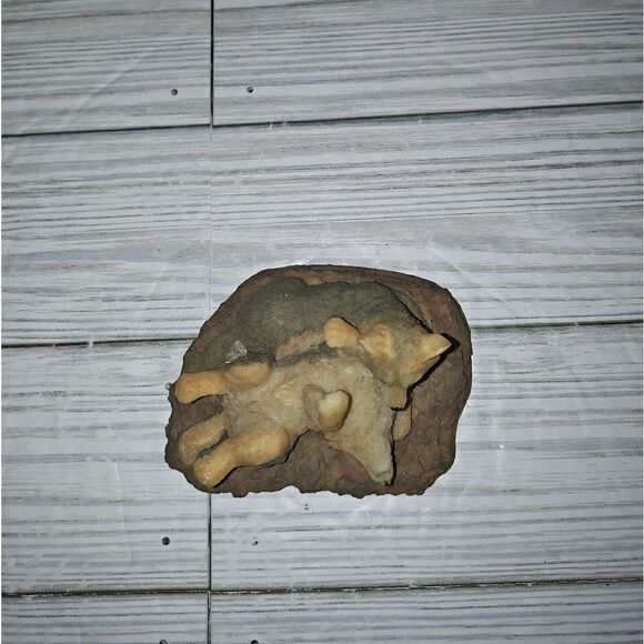 Youngs 1997 Ceramic Wolf Pups Figurine Two Grey Brown Wolves Playing Collectible - Picture 2 of 8